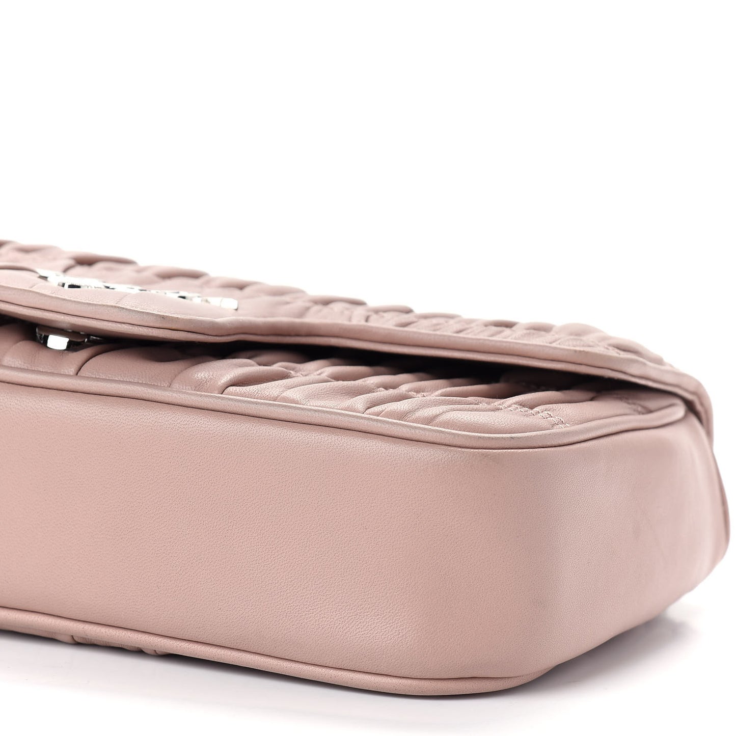 Nappa Gaufre Small Chain Flap Shoulder Bag Cipria