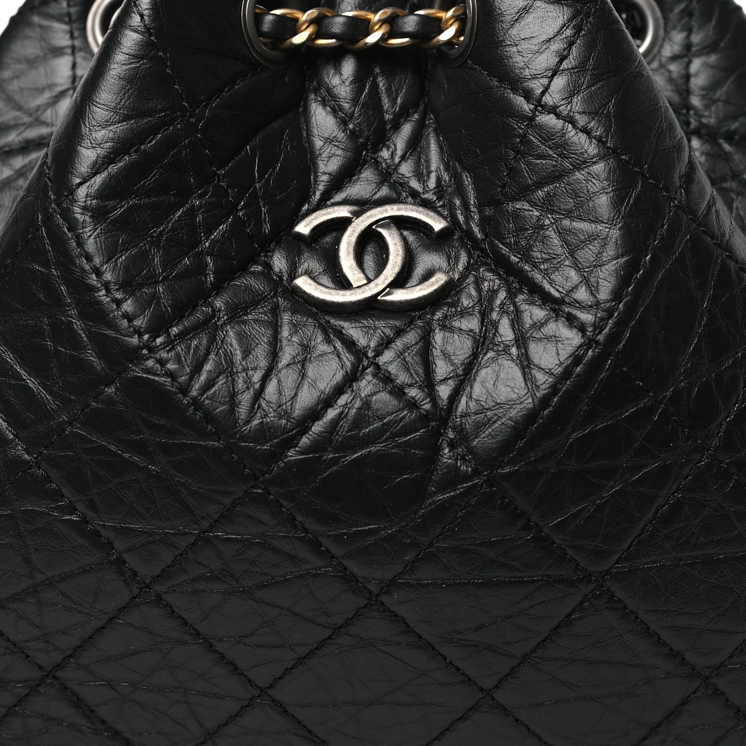 Chanel Aged Calfskin Quilted Small Gabrielle Backpack Black 8 of 10