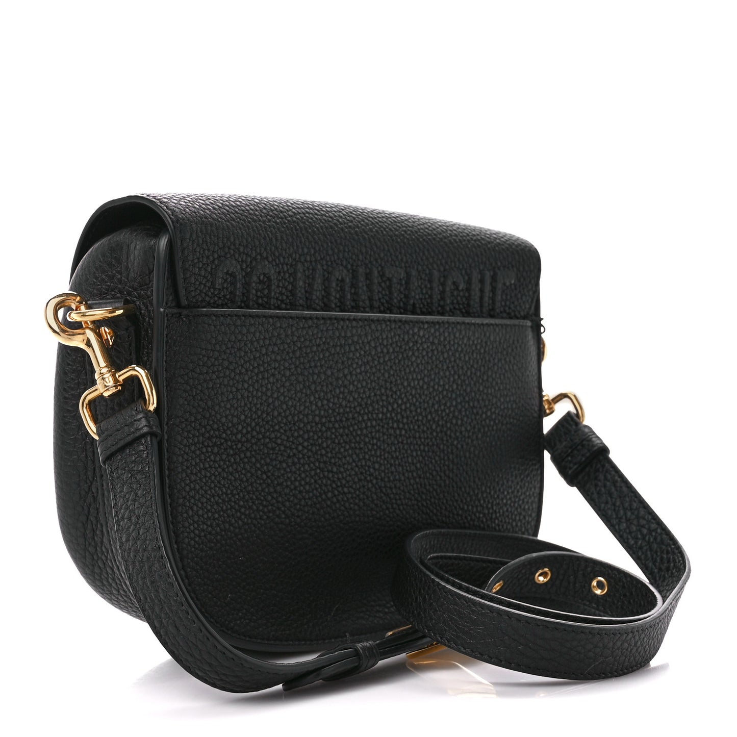 Grained Calfskin Medium Bobby Flap Black