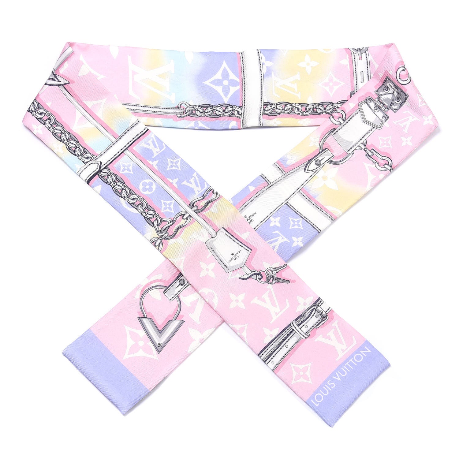Louis Vuitton Silk Monogram Escale Confidential Bandeau Pink 1 of 3