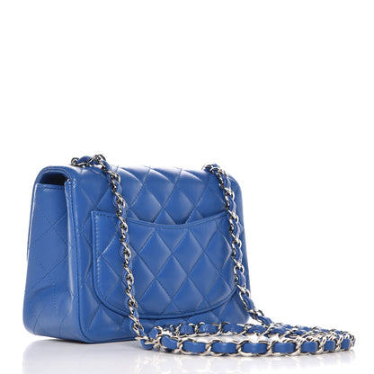 Chanel Lambskin Quilted Mini Square Flap Blue 3 of 10