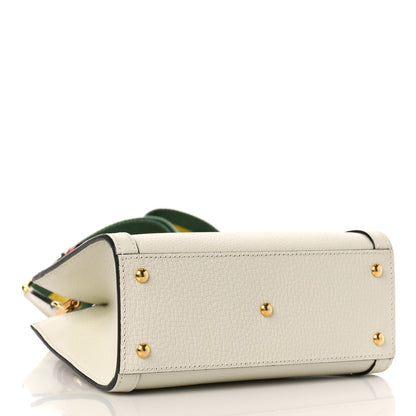 Gucci Textured Calfskin Web Mini Diana Tote Bag Mystic White 4 of 8