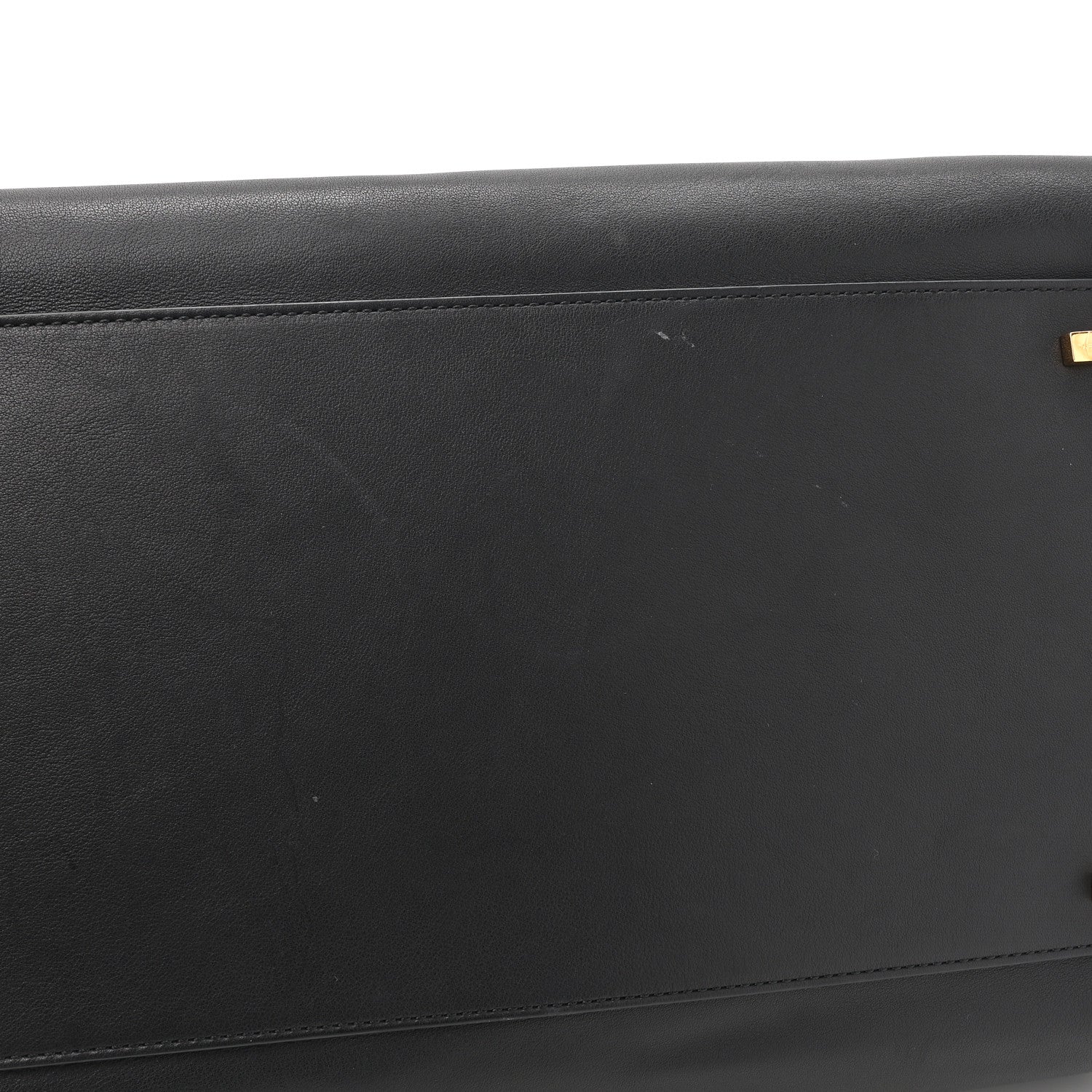 The Row Polished Saddle Calfskin Soft Margaux 15 Black 11 of 12