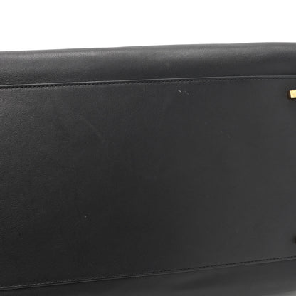 The Row Polished Saddle Calfskin Soft Margaux 15 Black 11 of 12