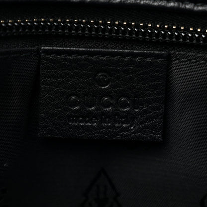 Gucci Guccissima Medium Zippered Shopping Tote Black 6 of 12