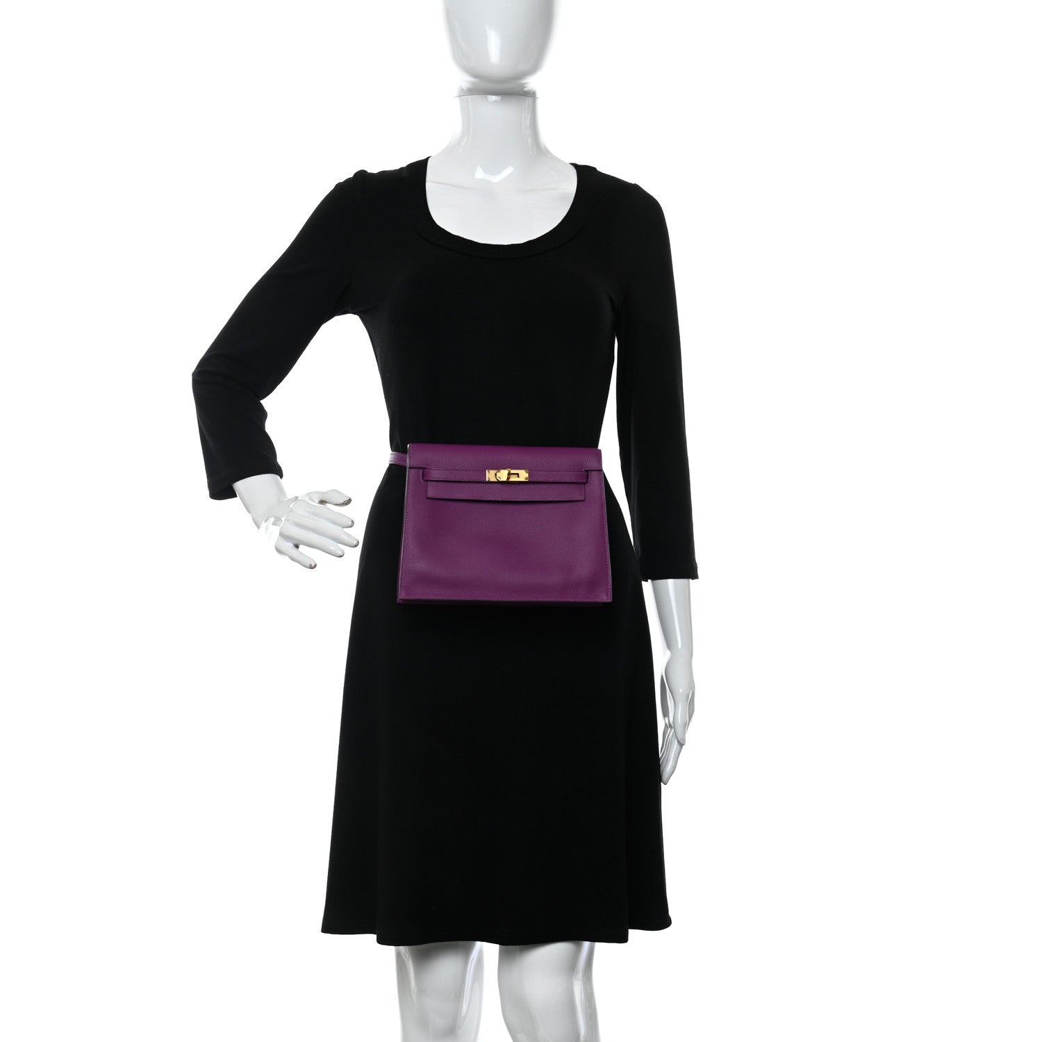 Hermes Evercolor Kelly Danse II Belt Bag Anemone 2 of 12