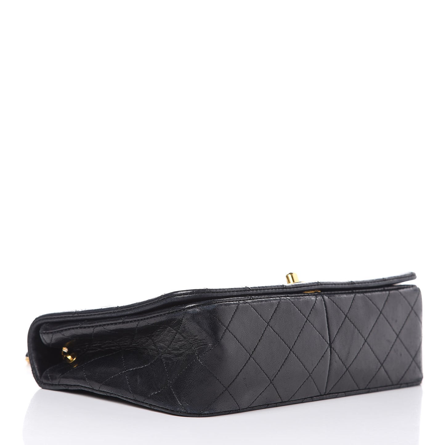 Lambskin Quilted Small Single Flap Bag Black