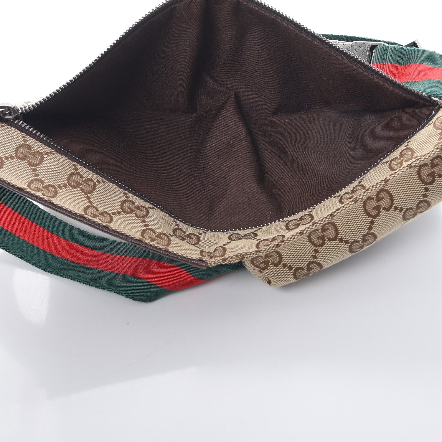 Gucci GG Monogram Double Pocket Belt Bag Dark Brown 5 of 7