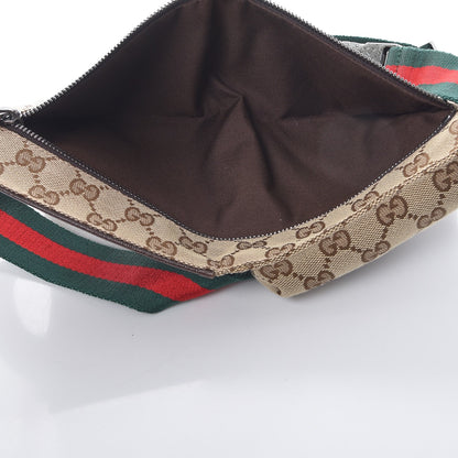 Gucci GG Monogram Double Pocket Belt Bag Dark Brown 5 of 7