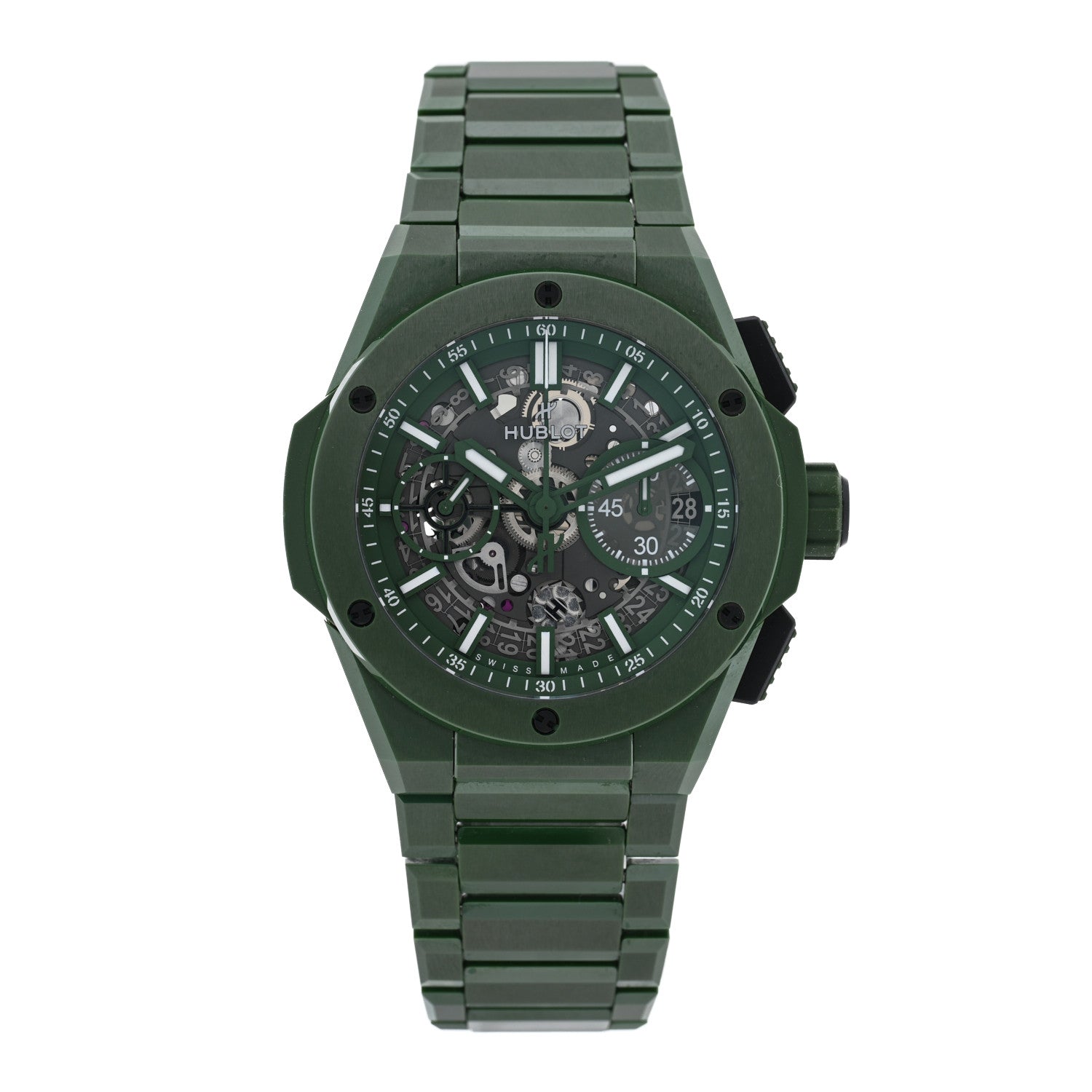 Hublot Ceramic 42mm Big Bang Integral Automatic Watch Green 451.GX.5220.GX 1 of 5