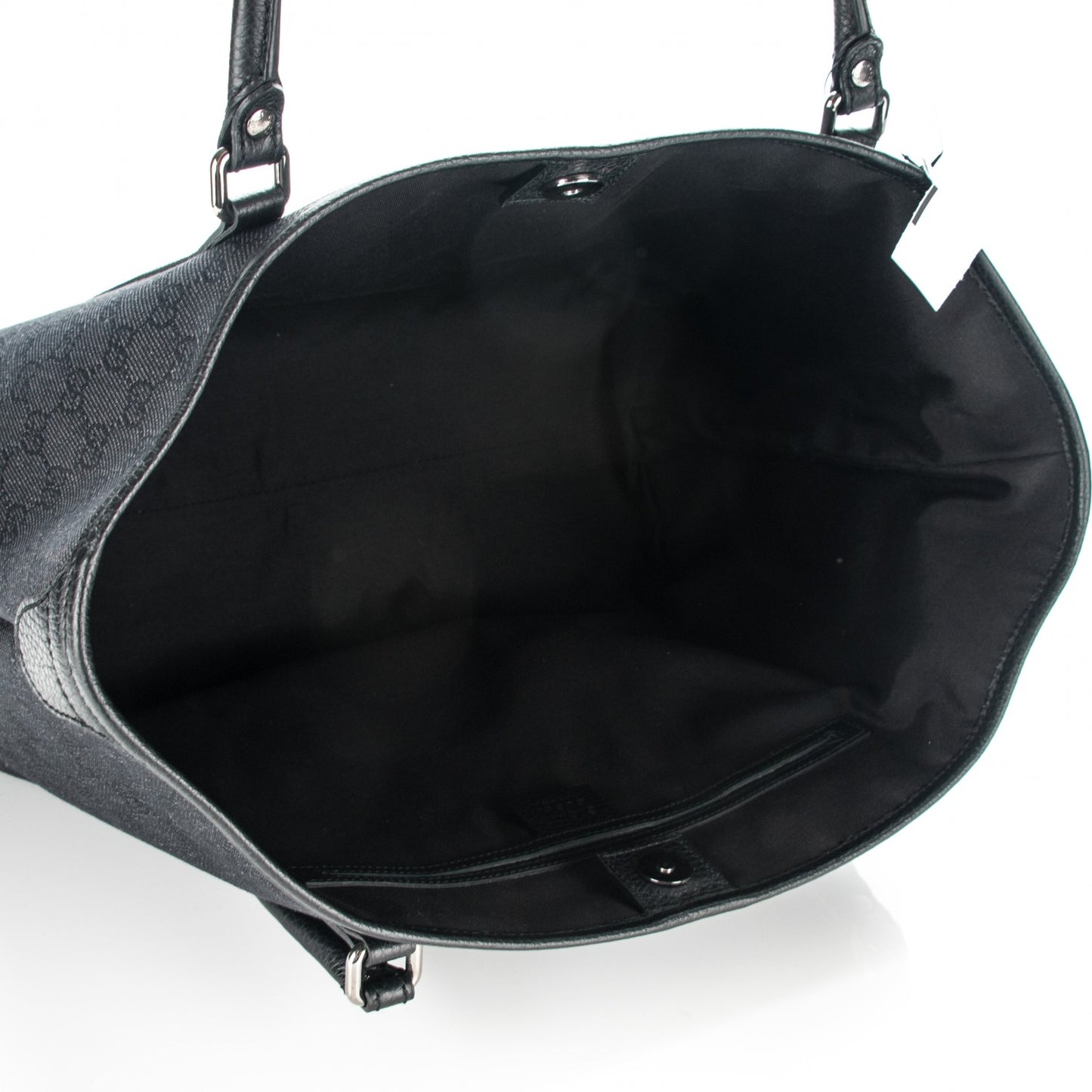 Denim Dollar Calfskin GG Monogram Medium Joy Tote Asfalto Black