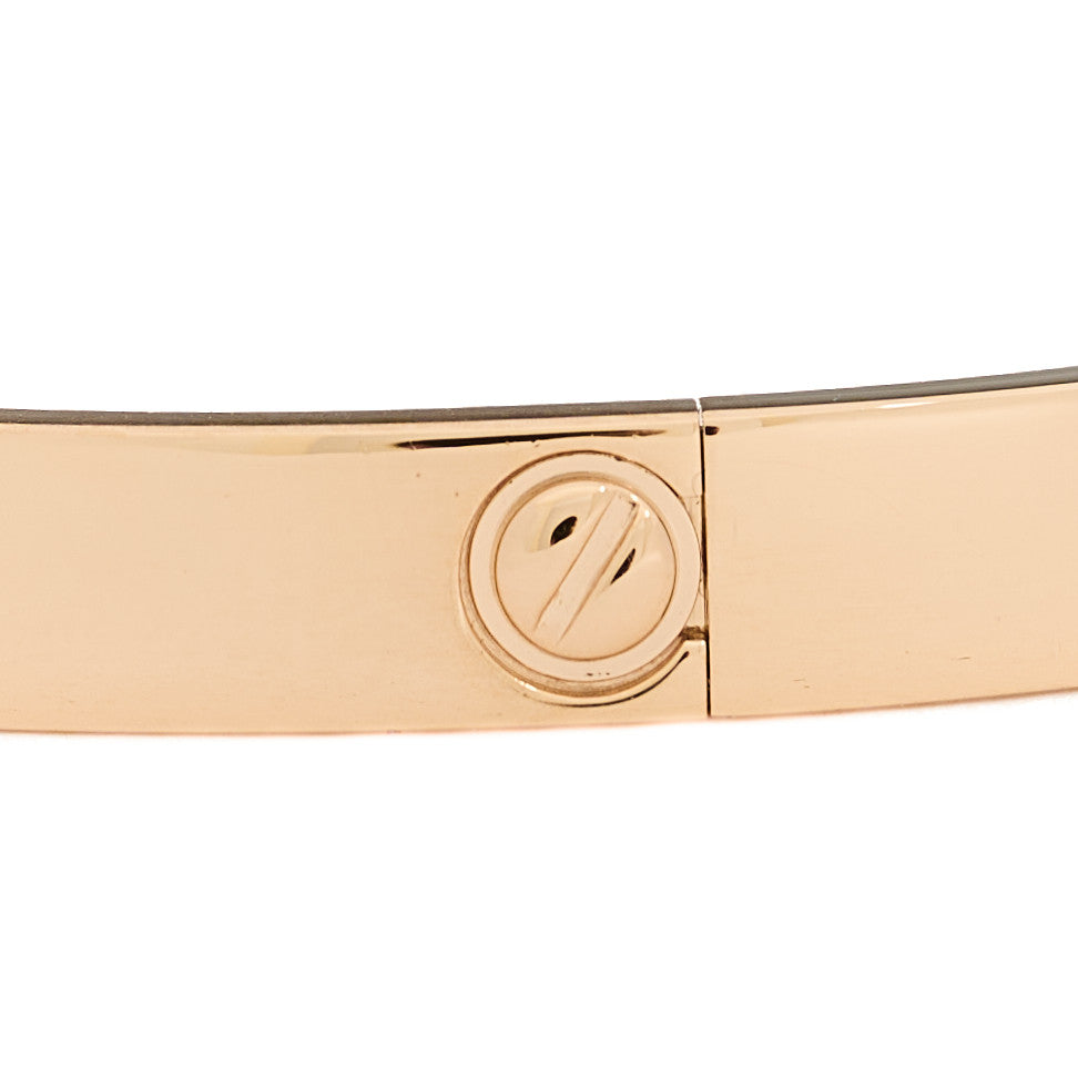 18K Pink Gold 4 Diamond LOVE Bracelet 17