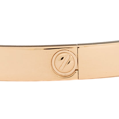 Cartier 18K Pink Gold 4 Diamond LOVE Bracelet 17 7 of 8