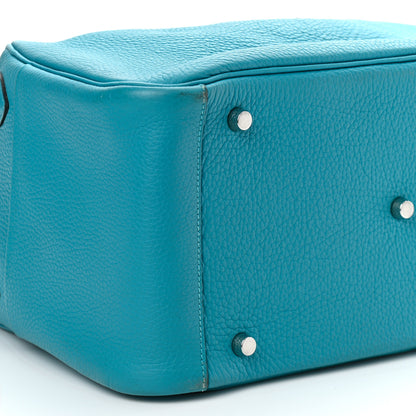 Hermes Taurillon Clemence Lindy 34 Turquoise 9 of 14