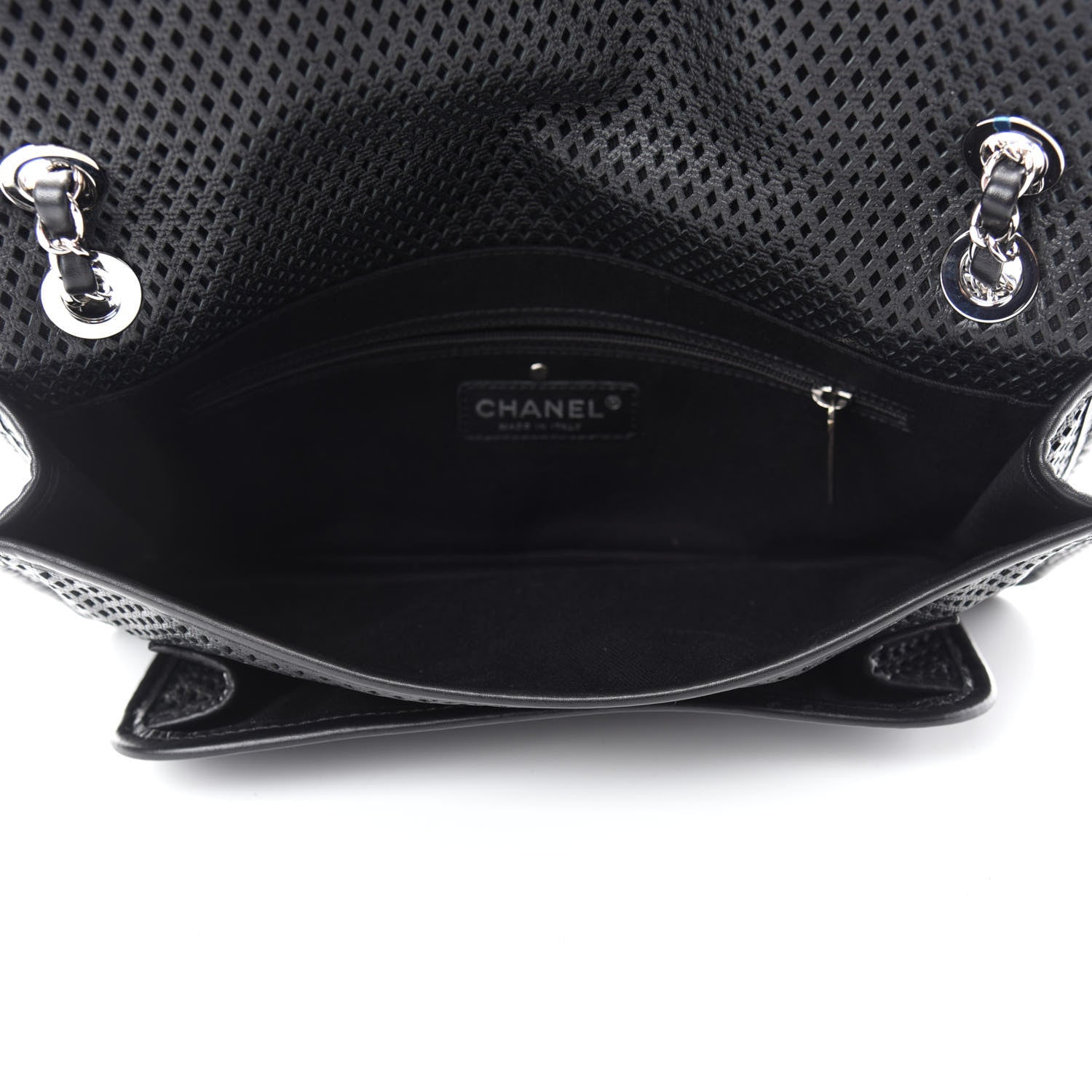 Chanel Perforated Calfskin Large Up In The Air Flap Black 5 of 10