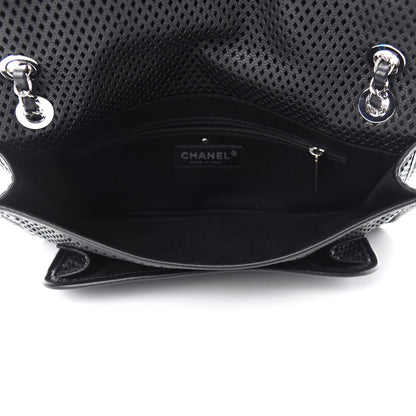 Chanel Perforated Calfskin Large Up In The Air Flap Black 5 of 10