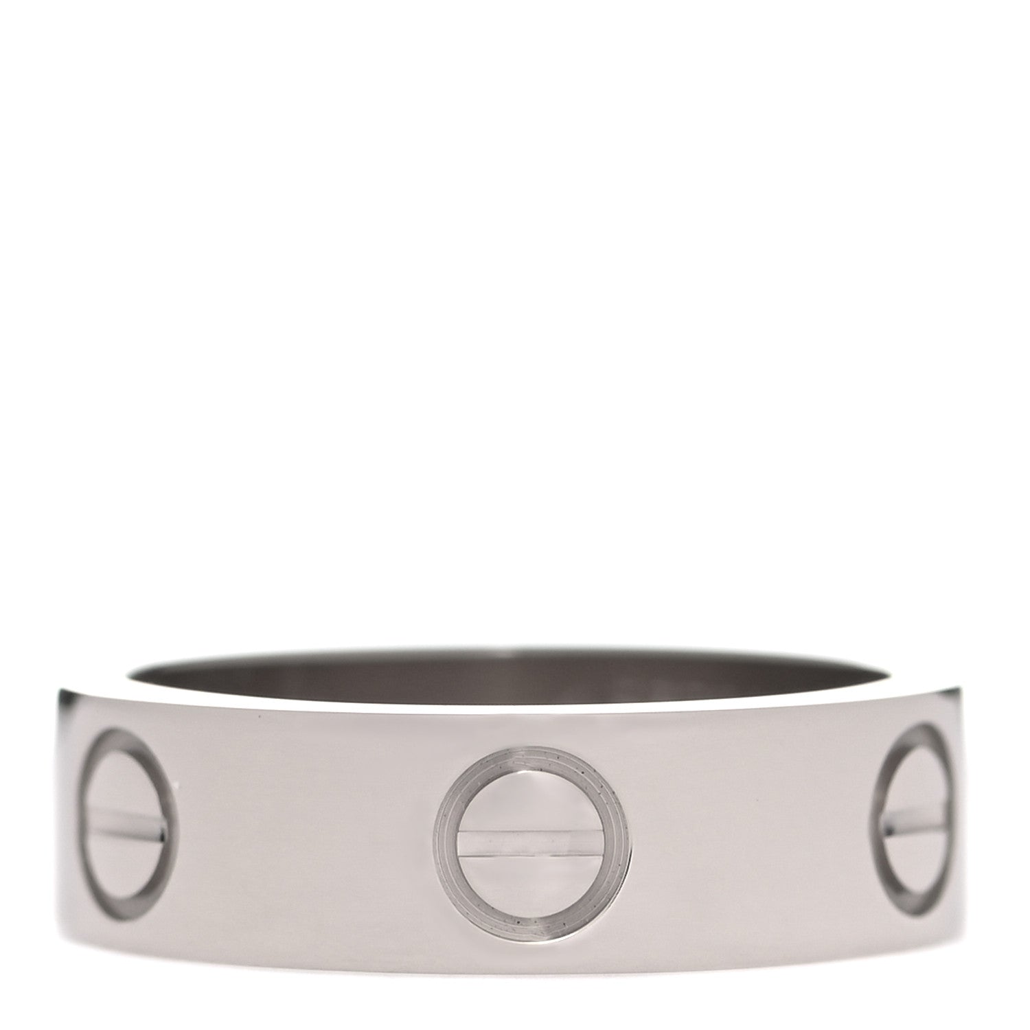 Cartier 18K White Gold 5.5mm LOVE Ring 51 5.75 1 of 4