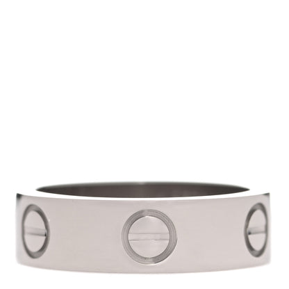 Cartier 18K White Gold 5.5mm LOVE Ring 51 5.75 1 of 4