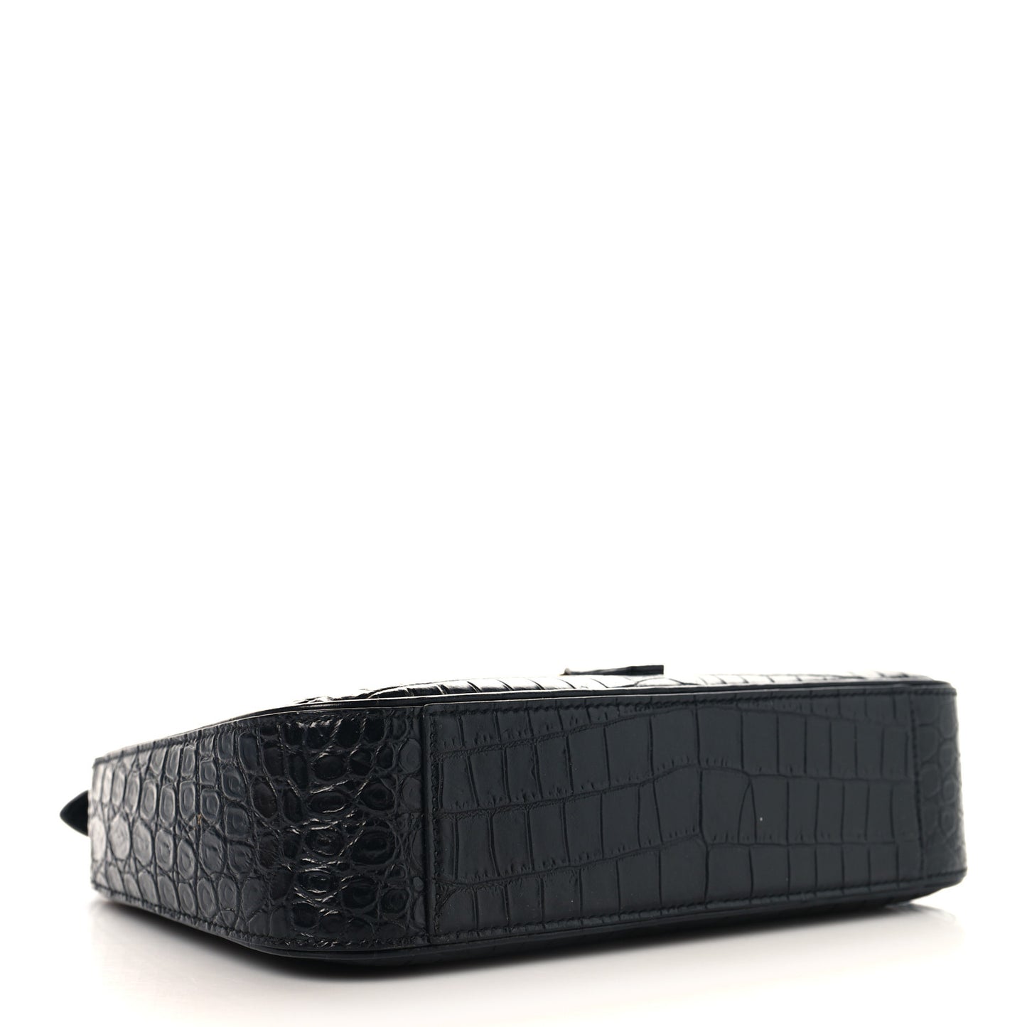 Calfskin Crocodile Embossed Le 5 A 7 Hobo Black