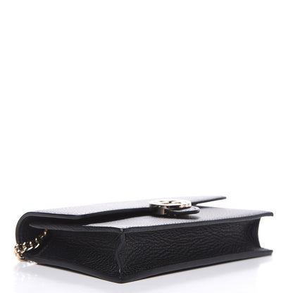 Gucci Dollar Calfskin Interlocking G Chain Wallet Black 4 of 8