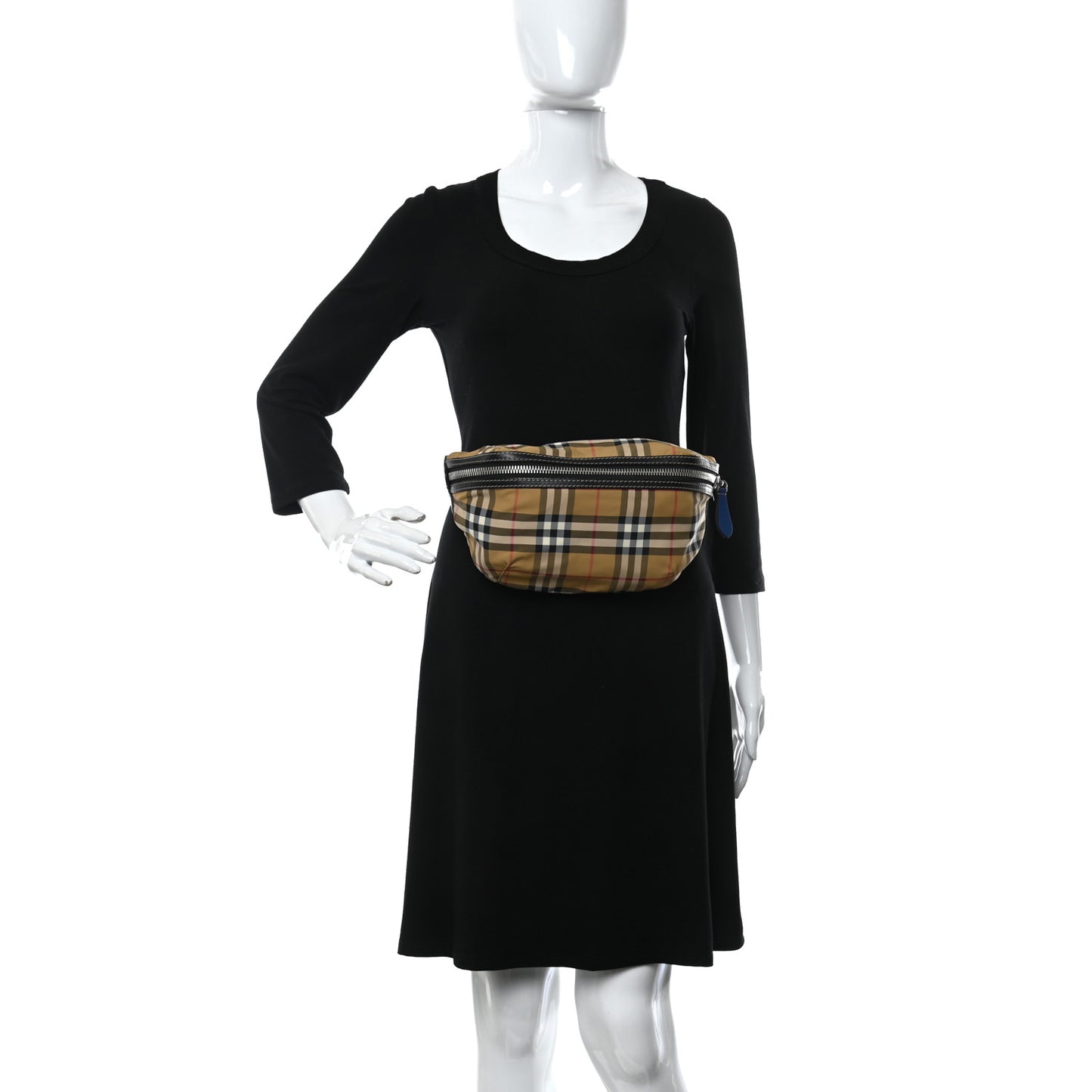 Nylon Vintage Check Cannon Bum Bag Archive Beige Black