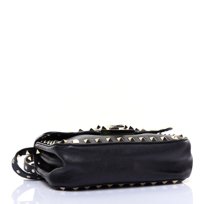 Valentino Garavani Vitello Mini Rockstud Flap Saddle Crossbody Bag Black 4 of 10