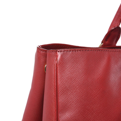 Prada Saffiano Lux Large Tote Fuoco 14 of 24