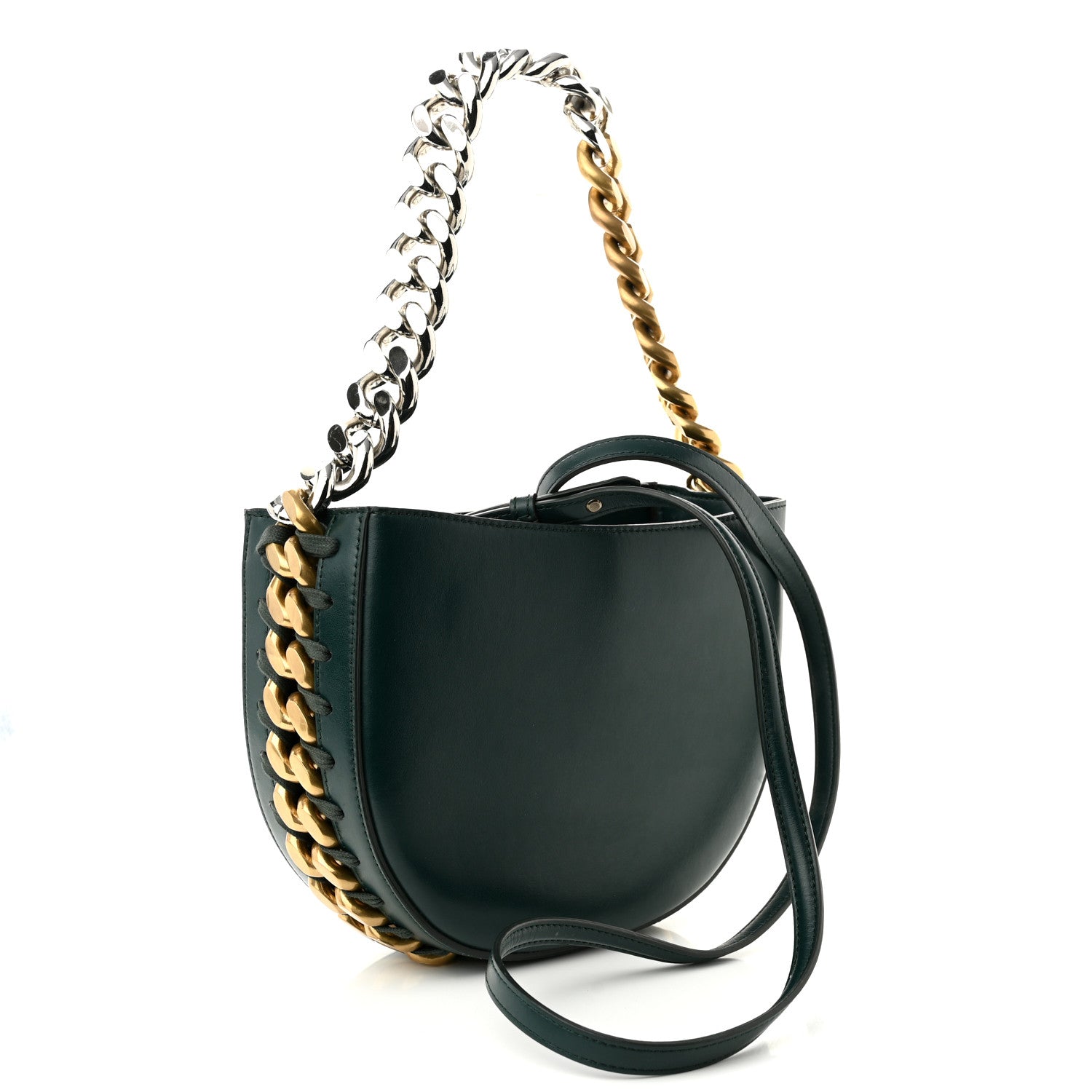 Stella McCartney Eco Alter Nappa Small Frayme Shoulder Bag Forest Green 3 of 12