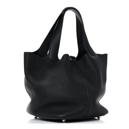 Hermes Taurillon Clemence Picotin Lock 22 MM Black 3 of 11