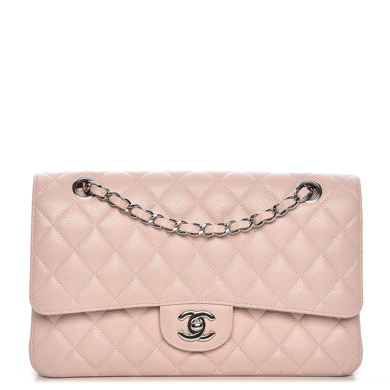 Chanel Caviar Quilted Medium Double Flap Pink 1 of 14