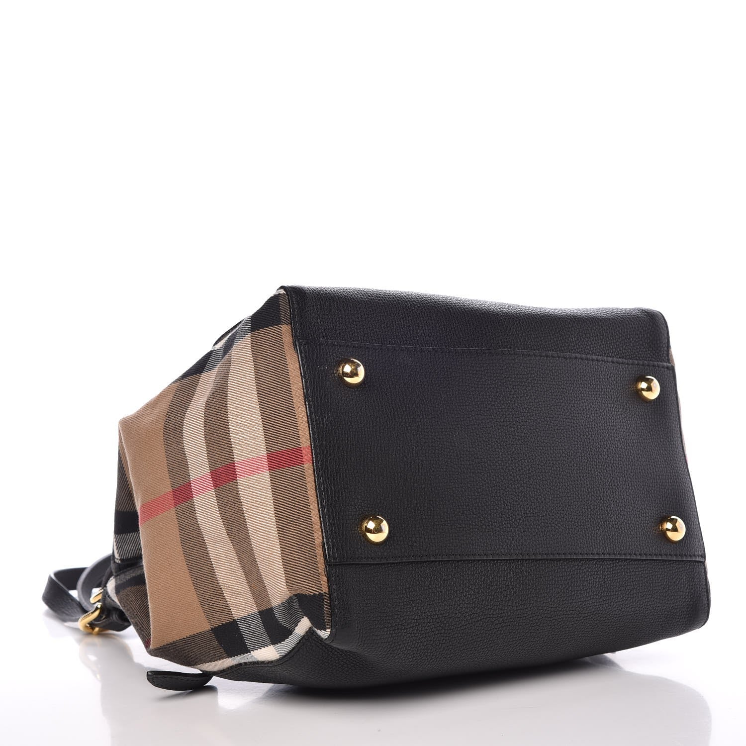 Burberry Grainy Calfskin House Check Small Canterbury Black 4 of 10