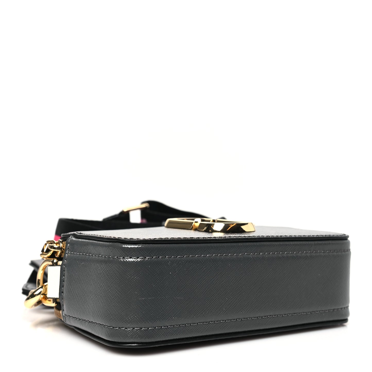 Saffiano Snapshot Camera Bag Black Grey