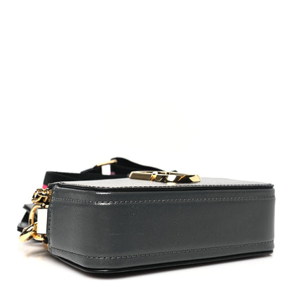 Marc Jacobs Saffiano Snapshot Camera Bag Black Grey 4 of 12