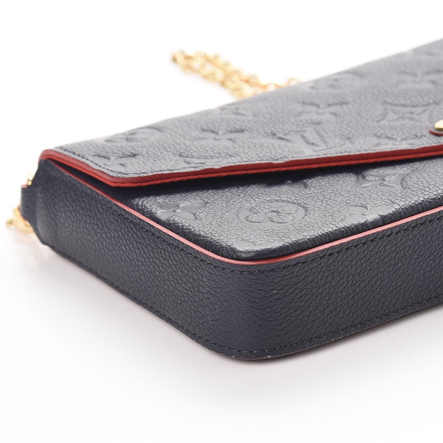 Empreinte Pochette Felicie Chain Wallet Marine Rouge