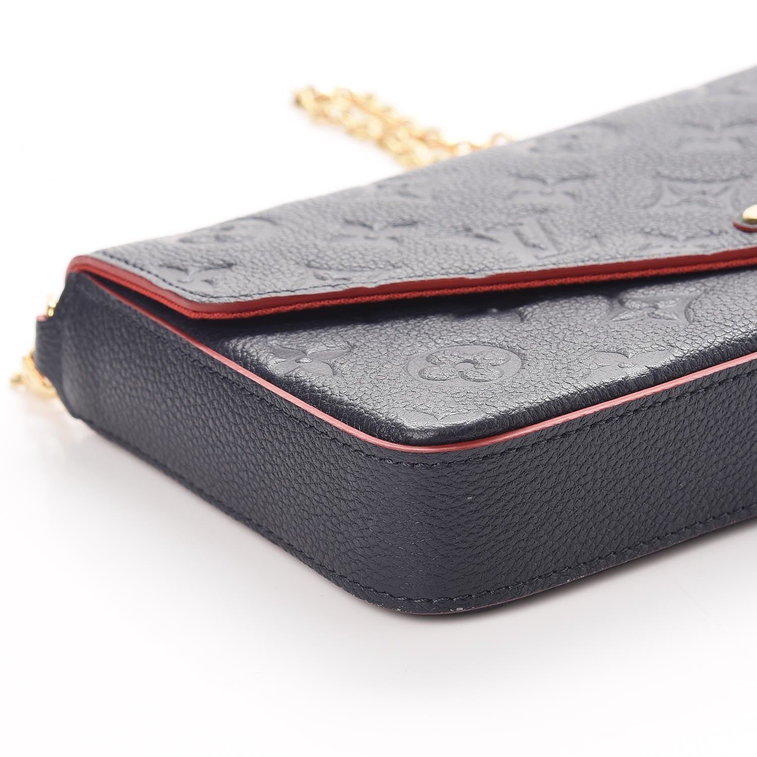 Louis Vuitton Empreinte Pochette Felicie Chain Wallet Marine Rouge 9 of 10