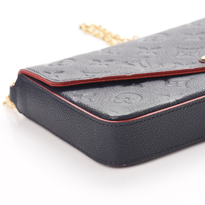 Louis Vuitton Empreinte Pochette Felicie Chain Wallet Marine Rouge 9 of 10