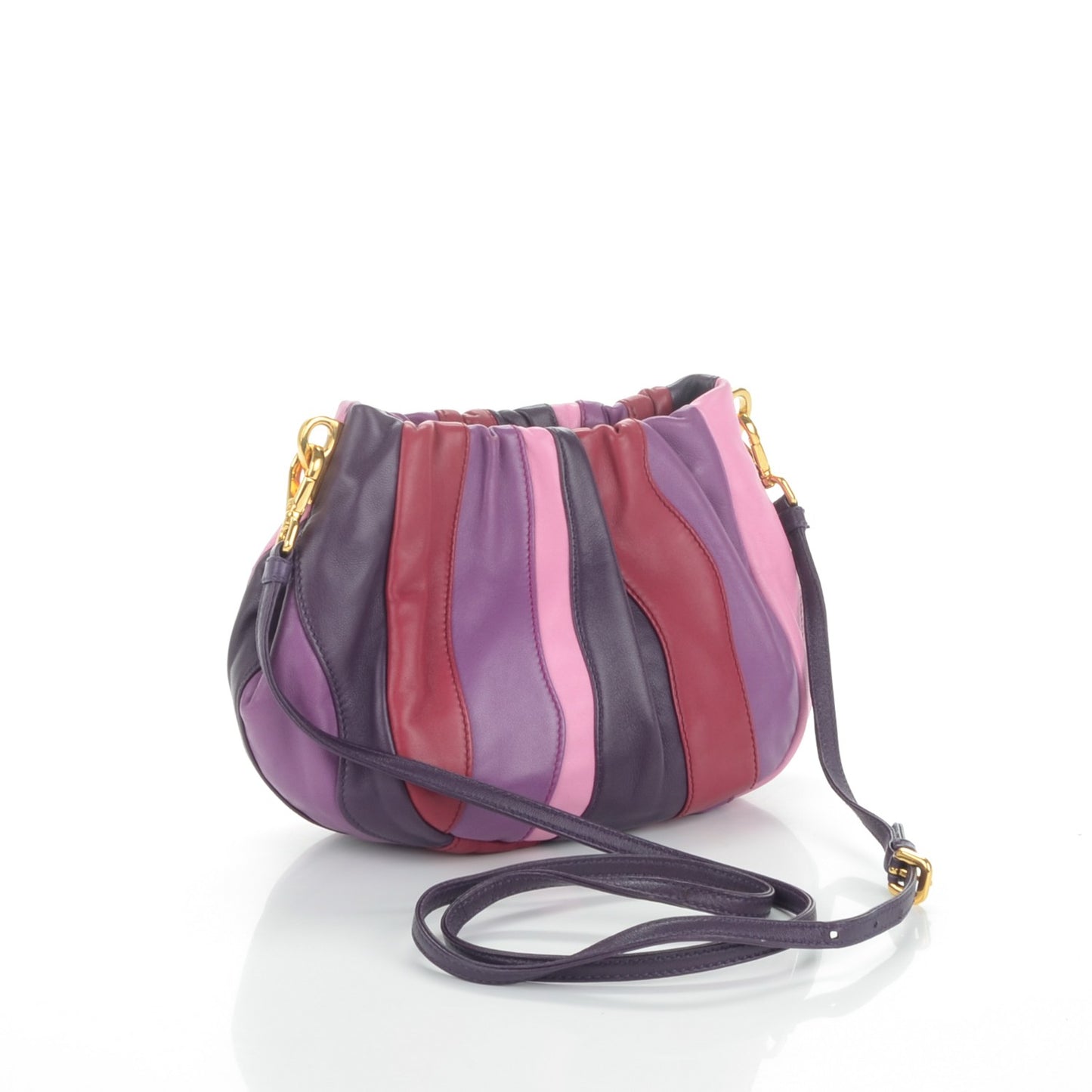 Nappa Trembled Blossoms Stripes Crossbody Ibisco Viola