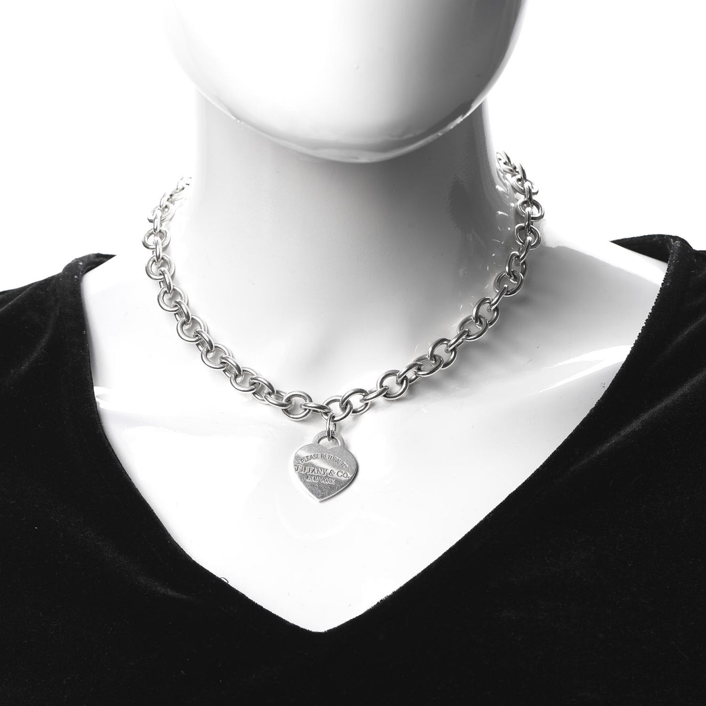 Sterling Silver Return to Heart Tag Pendant Necklace