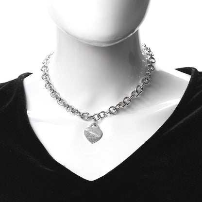 Tiffany Sterling Silver Return to Heart Tag Pendant Necklace 2 of 6