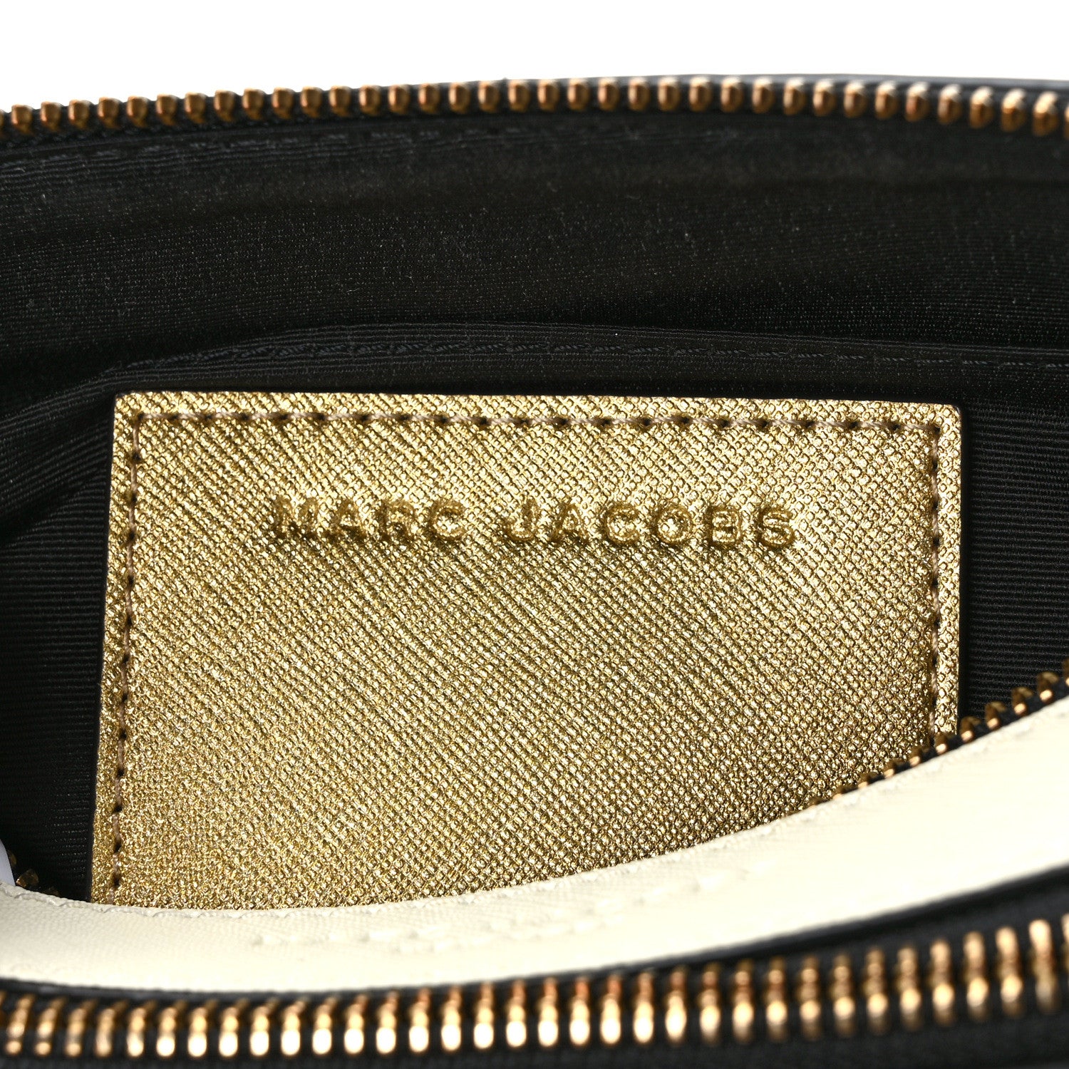 Marc Jacobs Saffiano Small Snapshot Camera Bag Gold Navy 7 of 10