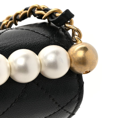 Chanel Lambskin Quilted Chic Pearls Flap Black 14 of 16