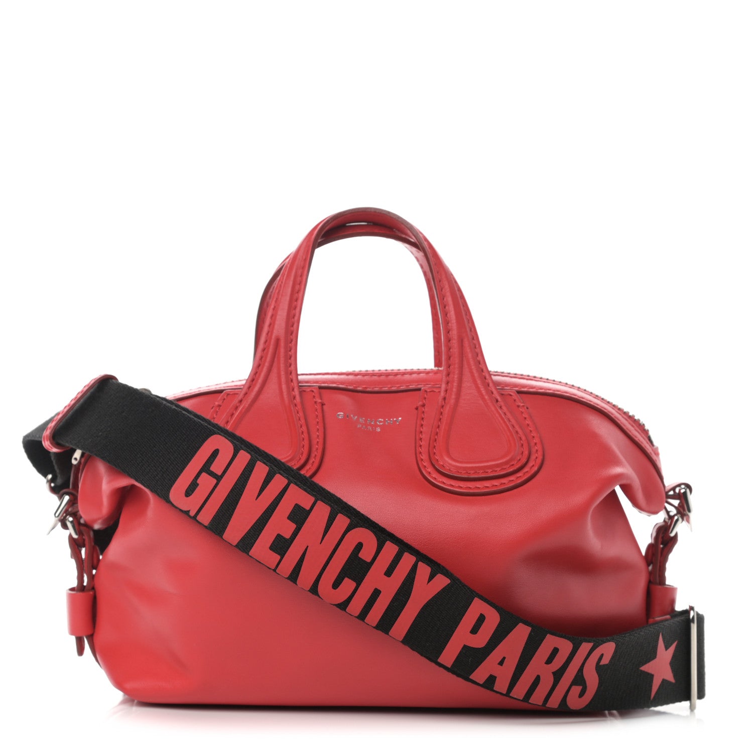 Givenchy Calfskin Micro Nightingale Logo Strap Red 1 of 13
