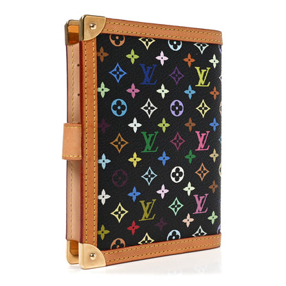 Louis Vuitton Monogram Multicolor Small Ring Agenda Cover Black 3 of 6