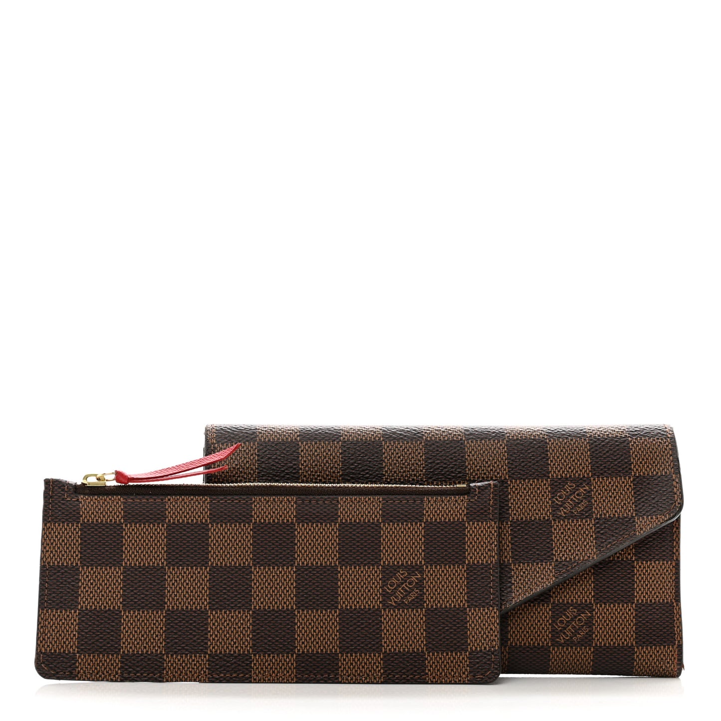 Damier Ebene Josephine Wallet Red