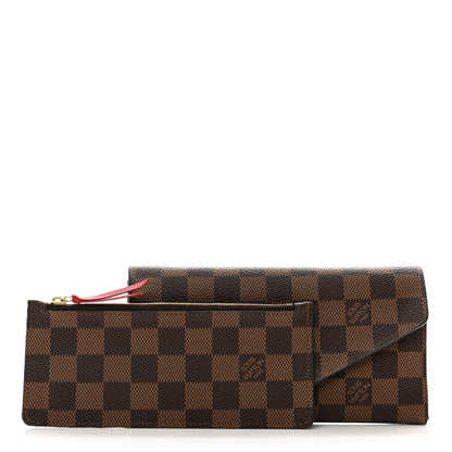 Louis Vuitton Damier Ebene Josephine Wallet Red 3 of 11