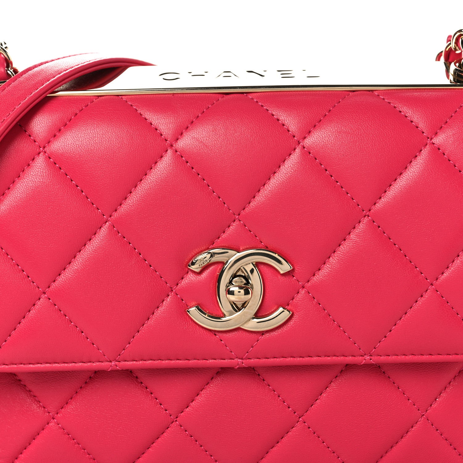 Chanel Lambskin Quilted Medium Trendy CC Flap Dark Pink 8 of 10