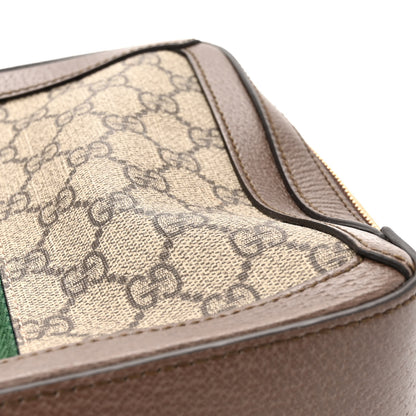 Gucci GG Supreme Monogram Web Small Ophidia Top Handle Shoulder Bag Brown 12 of 13