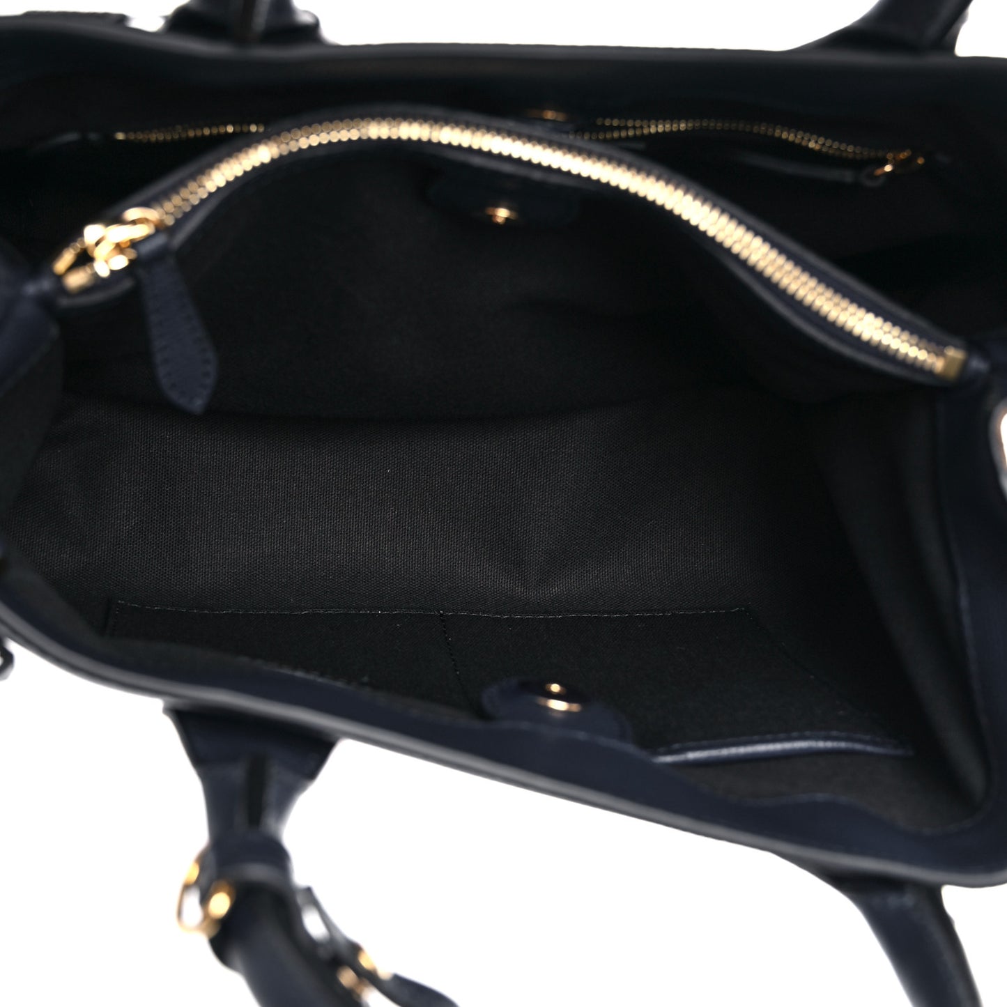 Derby Calfskin House Check Medium Banner Tote Ink Blue