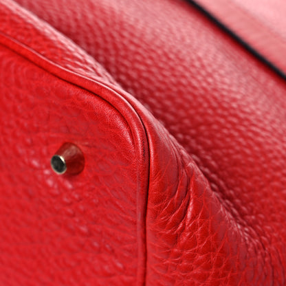 Burberry Grainy Calfskin Medium Ashby Hobo Cadmium Red 12 of 20