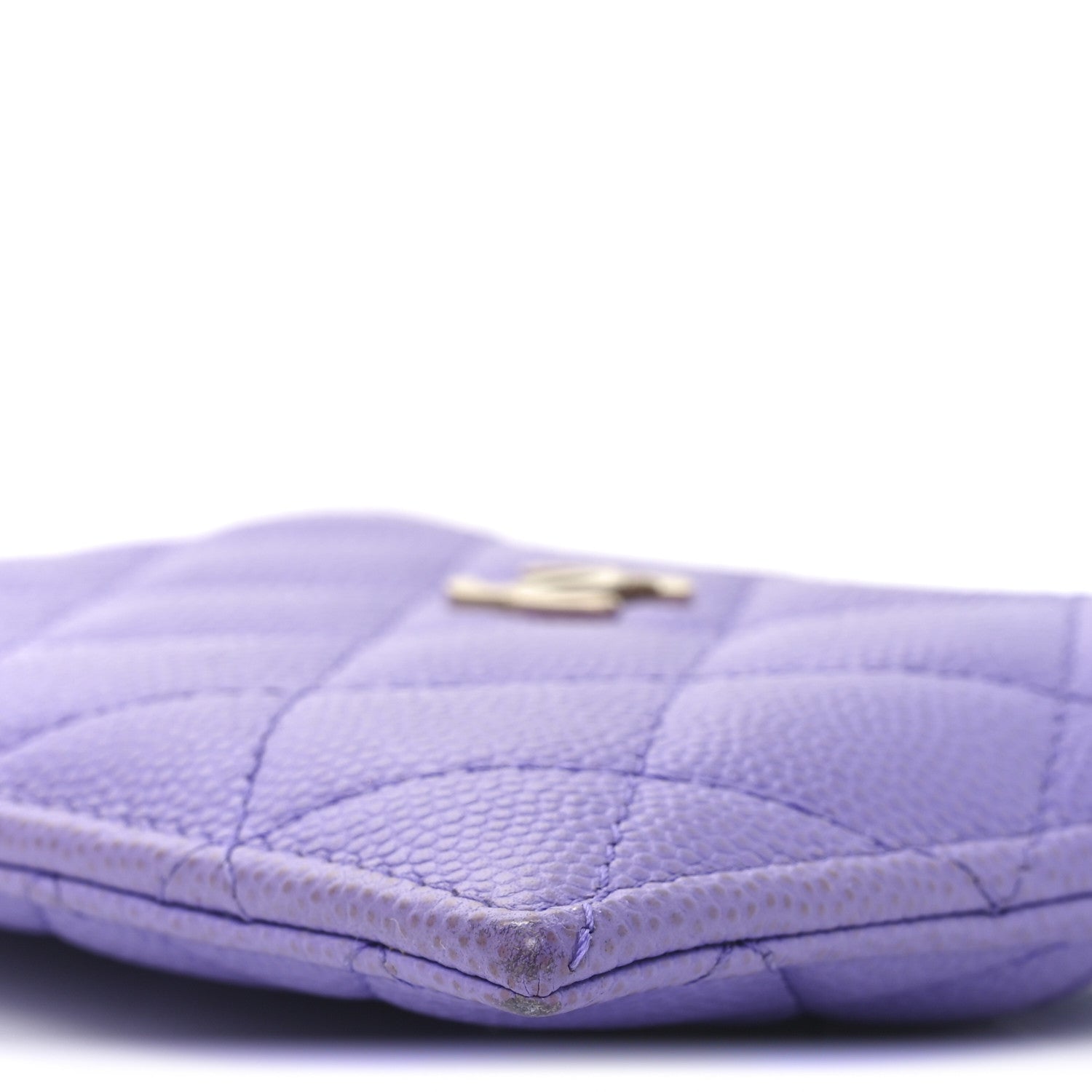 シャネル Chanel Caviar Quilted CC Zip Card Holder Purple 1756573 – FASHIONPHILE